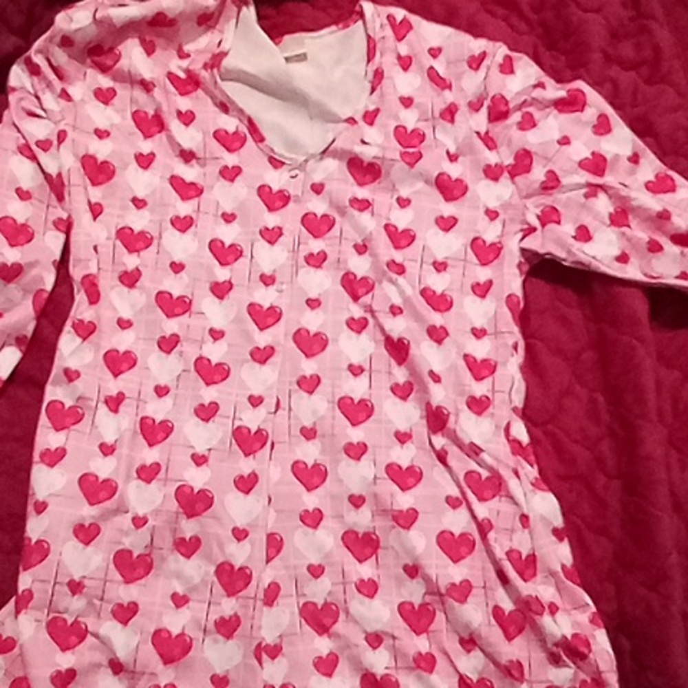 Long sleeve Onesie Pajamas- valentine